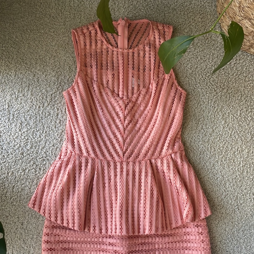 New York & Company Pink Detailed 2-Piece Dress Set - Picture 2 of 9